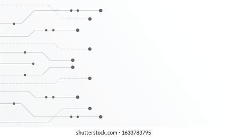 Abstract geometric Circuit connect lines and dots.Simple technology graphic background.Illustration Vector design Network technology and Connection concept.