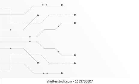 Abstract geometric Circuit connect lines and dots.Simple technology graphic background.Illustration Vector design Network technology and Connection concept.