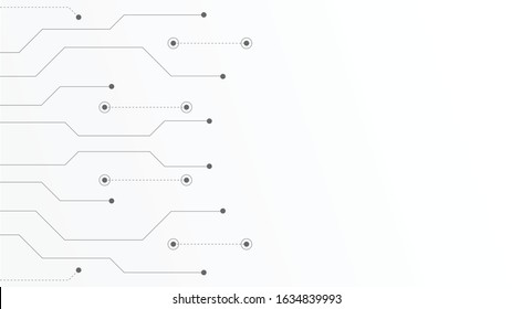 Abstract geometric Circuit connect lines and dots.Simple technology graphic background.Illustration Vector design Network technology and Connection concept.