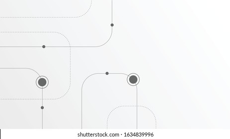 Abstract geometric Circuit connect lines and dots.Simple technology graphic background.Illustration Vector design Network technology and Connection concept.