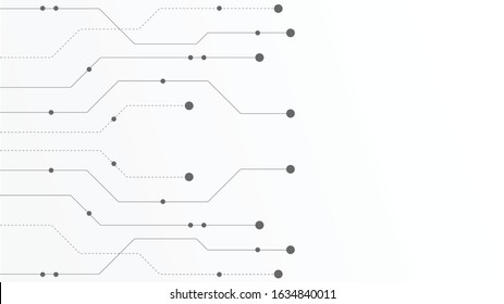 Abstract geometric Circuit connect lines and dots.Simple technology graphic background.Illustration Vector design Network technology and Connection concept.