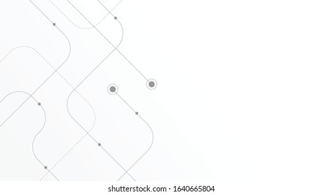 Abstract geometric Circuit connect lines and dots.Simple technology graphic background.Illustration Vector design Network technology and Connection concept.