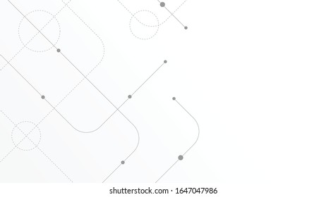 Abstract geometric Circuit connect lines and dots.Simple technology graphic background.Illustration Vector design Network technology and Connection concept.