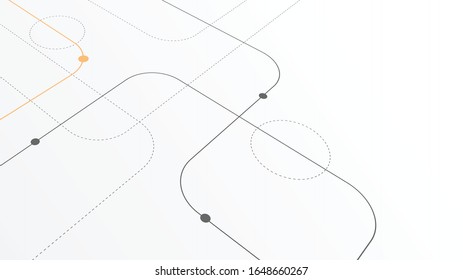 Abstract geometric Circuit connect lines and dots.Simple technology graphic background.Illustration Vector design Network technology and Connection concept.