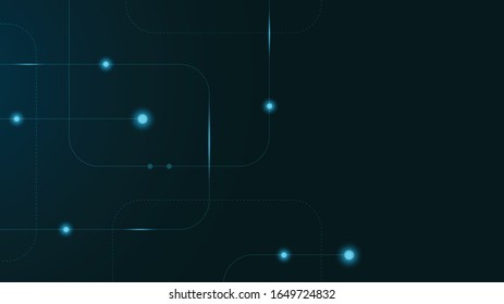 Abstract geometric Circuit connect lines and dots.Simple technology graphic background.Illustration Vector design Network technology and Connection concept.