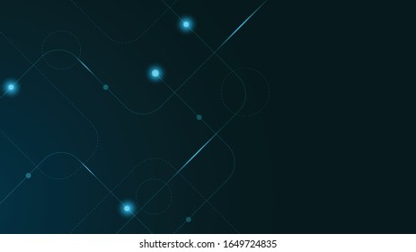 Abstract geometric Circuit connect lines and dots.Simple technology graphic background.Illustration Vector design Network technology and Connection concept.