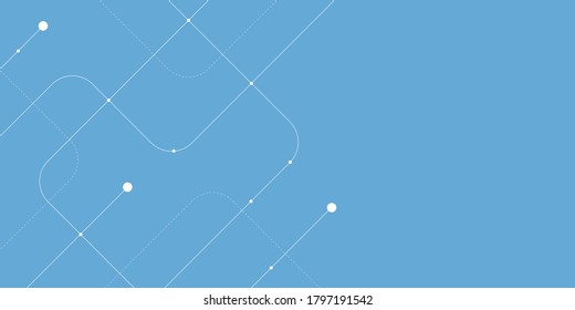 Abstract geometric Circuit connect lines and dots.Simple technology graphic background.Illustration Vector design Network technology and Connection concept.