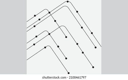 Abstract geometric circuit connect lines and dots