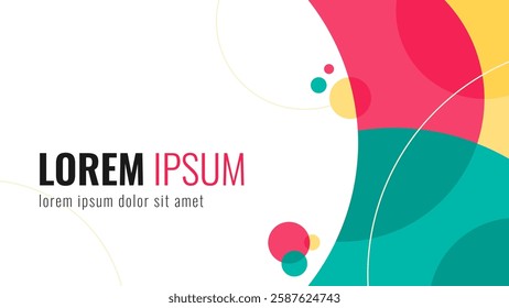 Abstract Geometric Circular Background with Colorful Theme