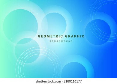 Resumen de diseño geométrico circular azul diseño colorido vector de fondo