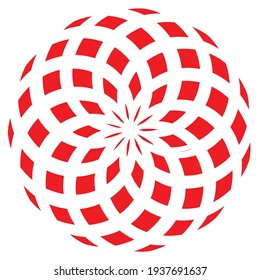 Abstract geometric circular and radial design element