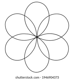 Abstract geometric circular and radial design element