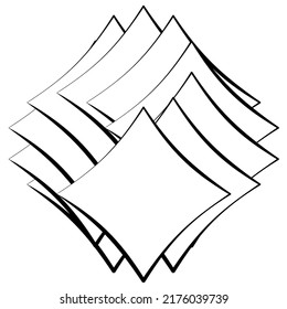 Abstract geometric, circular shape element