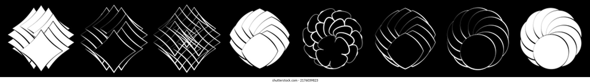 Abstract geometric, circular shape element