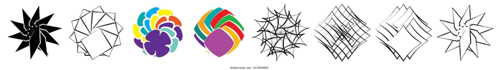 Abstract geometric, circular shape element