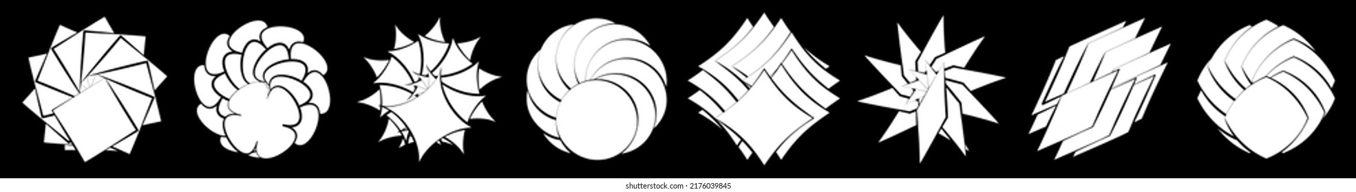 Abstract geometric, circular shape element