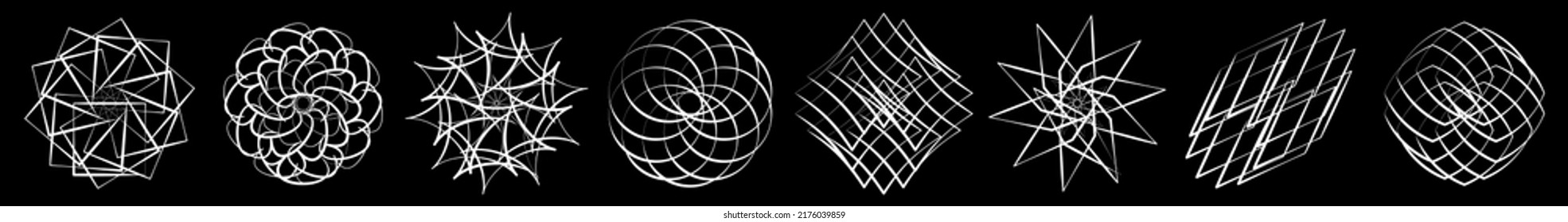 Abstract geometric, circular shape element