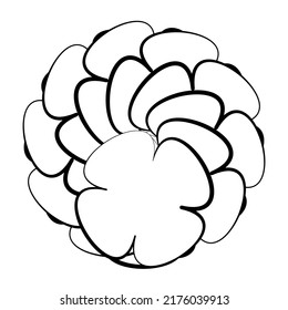 Abstract geometric, circular shape element