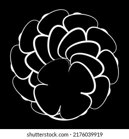 Abstract geometric, circular shape element