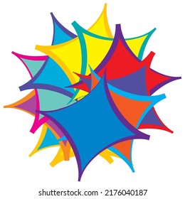 Abstract geometric, circular shape element