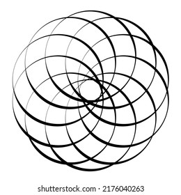 Abstract geometric, circular shape element