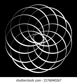 Abstract geometric, circular shape element