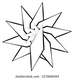 Abstract geometric, circular shape element