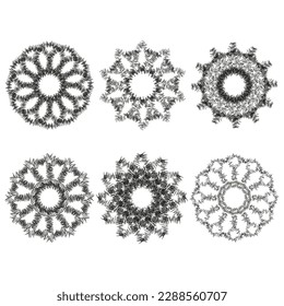 Abstract geometric, circular shape element. Vector illustration.