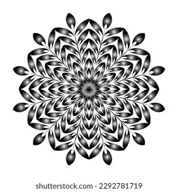 Abstract geometric, circular shape element. Vector illustration.