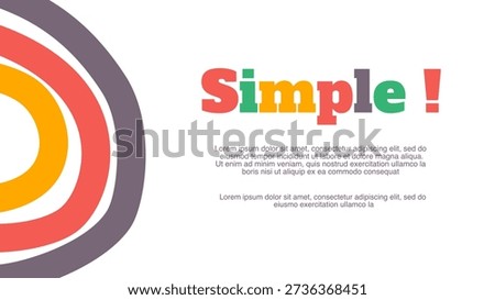 abstract geometric circular shapes with simple text placeholder for modern brand design