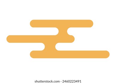 Abstract geometric cloud flat illustration. Dragon Boat Festival, Mid Autumn Festival, Lunar New Year traditional holiday clip art, card, banner, poster element. Asian style design, isolated vector.