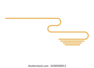 Abstract geometric cloud line art illustration. Dragon Boat Festival, Mid Autumn Festival, Lunar New Year traditional clip art, card, banner, poster element. Asian style design, isolated vector.