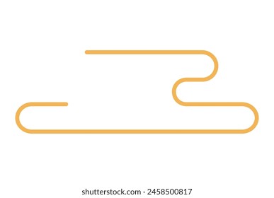 Abstract geometric cloud line art illustration. Dragon Boat Festival, Mid Autumn Festival, Lunar New Year traditional clip art, card, banner, poster element. Asian style design, isolated vector.