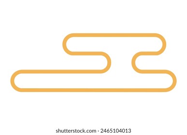 Ilustración geométrica Abstractas del contorno de la nube. Festival de la barca del dragón, Festival de mediados de otoño, Año Nuevo lunar arte tradicional del Clip, tarjeta, Anuncio, elemento del cartel. Diseño de estilo asiático, Vector aislado.