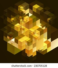 Abstract geometric color background with cubes