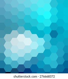 Abstract geometric color background with hexagon shape