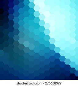 Abstract geometric color background with hexagon shape