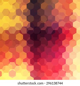 Abstract geometric color background with hexagon shape