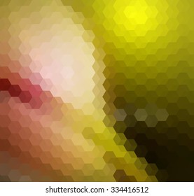 Abstract geometric color background with hexagon shape