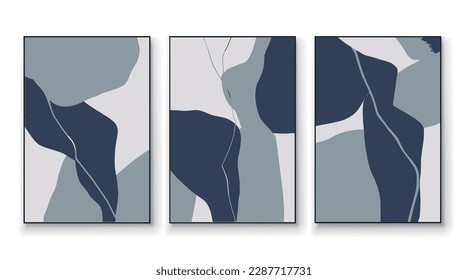 Resumen de la combinación de bloques de color geométrico vectorial arte tríptico
