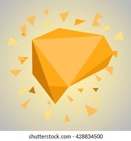 Abstract geometric color cloud. Template for a content. Vector blank box copy-space