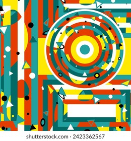 Abstract geometric color and dots shape design. can be utilized for a variety of purpose. including background, wall art, fashion, wallpaper, decorative, textile, and more