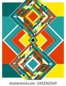 Abstract geometric color and dots shape design. can be utilized for a variety of purpose. including background, wall art, fashion, wallpaper, decorative, textile, and more