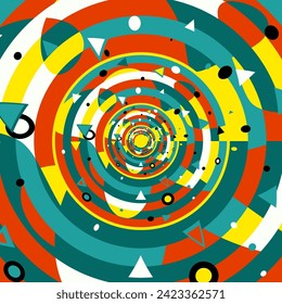 Abstract geometric color and dots shape design. can be utilized for a variety of purpose. including background, wall art, fashion, wallpaper, decorative, textile, and more