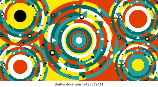 Abstract geometric color and dots shape design. can be utilized for a variety of purpose. including background, wall art, fashion, wallpaper, decorative, textile, and more