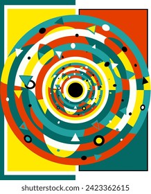 Abstract geometric color and dots shape design. can be utilized for a variety of purpose. including background, wall art, fashion, wallpaper, decorative, textile, and more