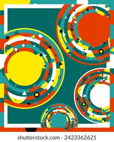 Abstract geometric color and dots shape design. can be utilized for a variety of purpose. including background, wall art, fashion, wallpaper, decorative, textile, and more