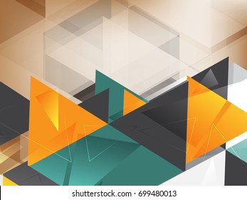 Abstract  geometric color full modern card for text message with layer background, Business Concept, vector illustration
