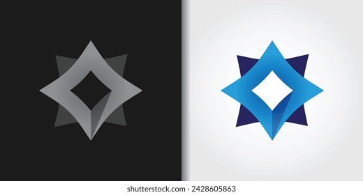 conjunto de logotipo de color geométrico abstracto
