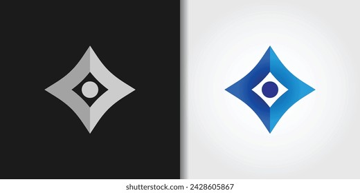 abstract geometric color logo set